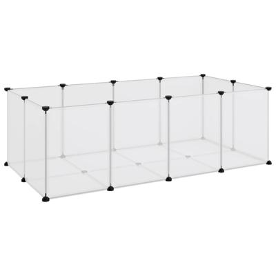 VidaXL Dierenhok klein 144x74x46,5 cm polypropeen en staal transparant