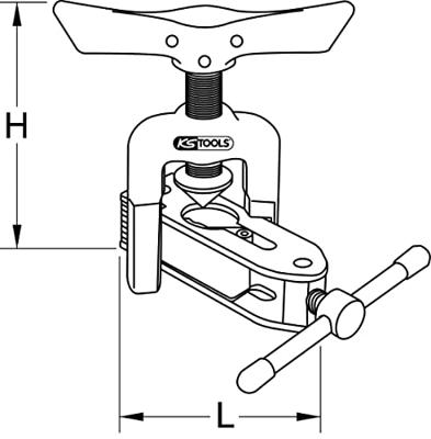 KS Tools 1220525 Universeel flensapparaat