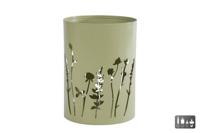 Theelicht Pipi L groen metaal 10x10x13cm - thumbnail