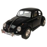 Toys Amsterdam auto Volkswagen Beetle pull back 1:32 staal zwart - thumbnail