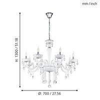 Eglo KroonluchterCarpento 70cm 8-lichts grijs - 39114 - thumbnail