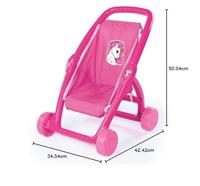 Dolu eenhoorn kinderwagen roze - thumbnail