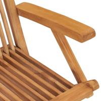 Tuinstoelen 6 st inklapbaar massief teakhout - thumbnail