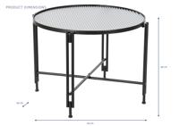 Hoofdtafel DKD Home Decor Metaal Kristal 63 x 63 x 46 cm - thumbnail