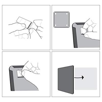 Nobo Mini whiteboard, magnetisch, met gebogen frame, zwart, 33,5 x 28 cm - thumbnail