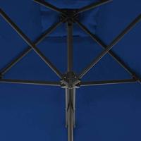 VidaXL Parasol met stalen paal 250x250x230 cm blauw - thumbnail