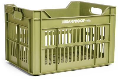 UrbanProof Urban proof fietskrat recycled kunststof 30l olijfgroen 40x30x25 cm