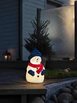 Konstsmide 4249-000 Acryl figuur Sneeuwpop Warmwit LED Wit