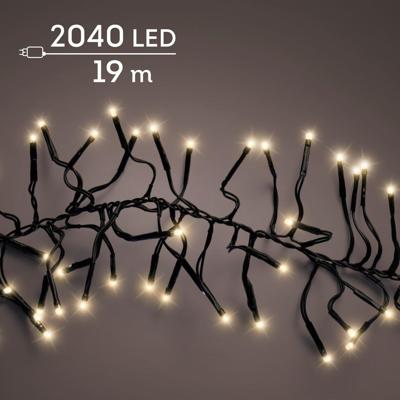Ledcluster 19 meter 2040 LED zwart/soft gold Lumineo - Lumineo Ledcluster 19 meter 2040 LED zwart/soft gold Lumineo - Lumineo