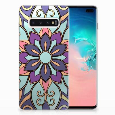 Samsung Galaxy S10 Plus | TPU Case | Purple Flower