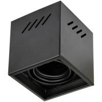 Opbouwspot GU10 - Frino - Opbouw Vierkant - Mat Zwart - Aluminium - Kantelbaar - 92mm - thumbnail