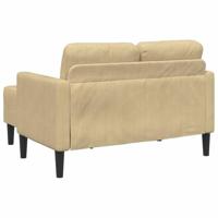 2-zitsbank met chaise L-vorm 125 cm linnen grijsgroen - thumbnail