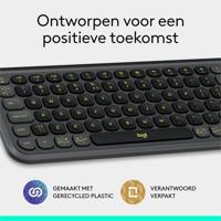Logitech POP ICON KEYS draadloos Bluetooth-toetsenbord, comfortabel typen, programmeerbare toetsen, eenvoudig schakelen tussen maximaal 3 apparaten, voor laptop, tablet, pc, US INT'L QWERTY - Grafiet - thumbnail