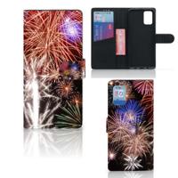 Samsung Galaxy A02s | M02s | Wallet Case | met Pasjes | Vuurwerk - thumbnail