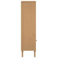 Boekenkast SENJA rattan-look 60x35x130 cm grenenhout bruin - thumbnail