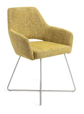 Jesper Home Yanai eetkamerstoel Lemon Limes cross steel