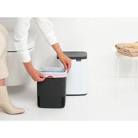 Brabantia Bo afvalemmer 7 liter met kunststof binnenemmer white - thumbnail