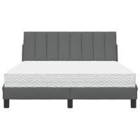 Bed met matras "Hanko" stof donkergrijs 140x190 cm - thumbnail