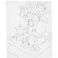 Creativ Company Schildercanvas met print, ontbijttafel, d: 1,6 cm, afm 24x30 cm, 360 gr, 1 stuk - thumbnail