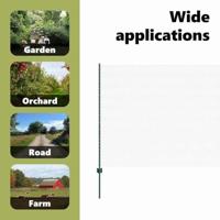 VidaXL Hek met paal groen 1,6 x 10 m staal en pvc - thumbnail