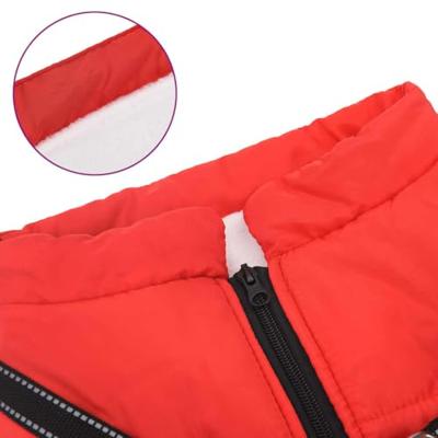 VidaXL Hondenjas met harnas waterdicht reflecterend rood l44