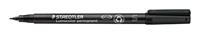 Staedtler Lumocoler 313, OHP-marker, permanent, 0,4 mm, etui van 4 stuks in geassorteerde kleuren - thumbnail