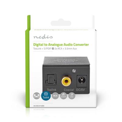 Nedis Digitale Audioconverter | 1-weg | Zwart | 1 stuks - ACON2510BK ACON2510BK - thumbnail