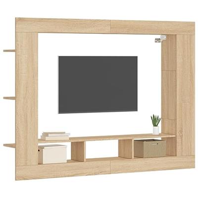 Tv-meubel 152x22x113 cm bewerkt hout sonoma eikenkleurig Tv-meubel 152x22x113 cm bewerkt hout sonoma eikenkleurig