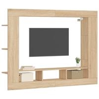 Tv-meubel 152x22x113 cm bewerkt hout sonoma eikenkleurig - thumbnail