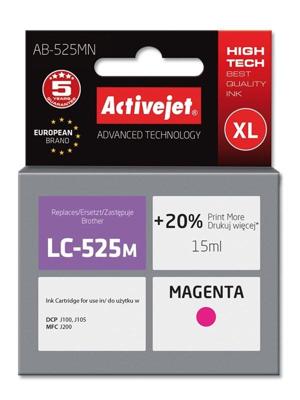 Activejet AB-525MN inkt (Brother LC525M vervanging; Supreme; 15 ml; rood)
