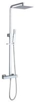 Twenty eco thermostatische regendoucheset opbouw vierkant chroom - thumbnail
