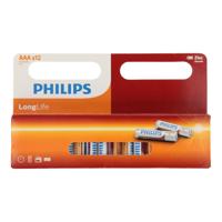 Philips longlife batterij zinc aaa/r03, 12st. - thumbnail