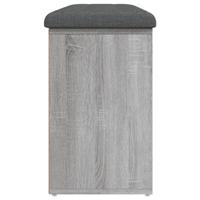 Schoenenbank 102x32x50 cm bewerkt hout grijs sonoma eikenkleur - thumbnail