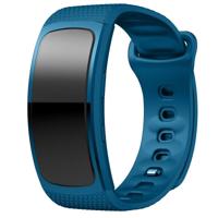 Siliconen polsband horloge band voor Samsung Gear Fit2 SM-R360 polsband maat: 126-175mm (blauw) - thumbnail