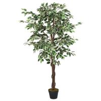 Kunstplant ficus 756 bladeren 150 cm groen - thumbnail