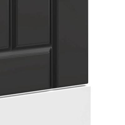 Vaatwaspaneel Lucca bewerkt hout zwart
