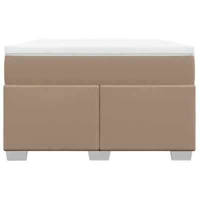Boxspring met matras kunstleer cappuccinokleurig 120x190 cm - thumbnail