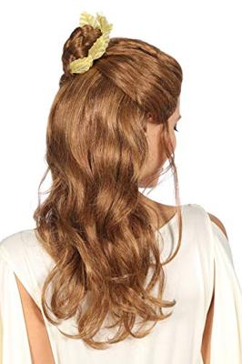 Pruik fantasy met gouden blaadjes