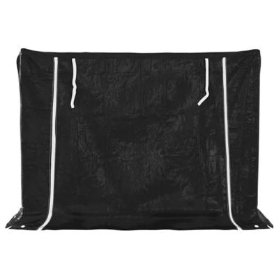 Haardhoutrek met regenhoes 151x60,5x110,5 cm staal