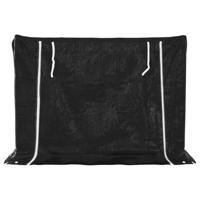 Haardhoutrek met regenhoes 151x60,5x110,5 cm staal - thumbnail