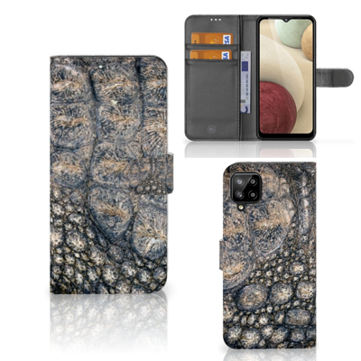 Samsung Galaxy A12 | Telefoonhoesje | Met pasjeshouder | Krokodillenprint