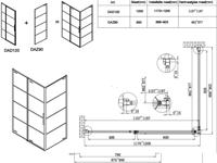 Saqu Devine industriële draaideur met vast paneel en omkeerbare draairichting 120x210cm mat zwart - thumbnail