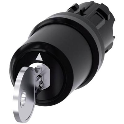 Siemens 3SU10005JL010AA0 3SU1000-5JL01-0AA0 Sleutelschakelaar Kunststof frontring Sleutel Zwart, Zilver 2 x 45 ° 1 stuk(s)
