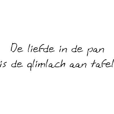 De liefde in de pan - Muursticker