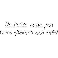 De liefde in de pan - Muursticker - thumbnail