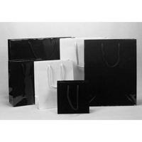 Draagtas gelamineerd zwart afm41x14x36cm - thumbnail