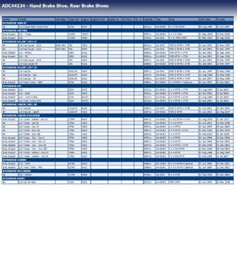 Remschoenset, parkeerrem ADC44134