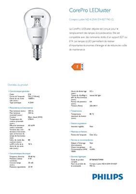 Philips LED Kogellamp E14 - Warm wit licht - 4W vervangt 25W