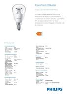 Philips LED Kogellamp E14 - Warm wit licht - 4W vervangt 25W - thumbnail