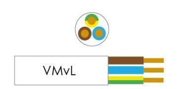 Enzo Kabel VMVL rond 3x1,50 qmm wit - 1227380 Enzo Kabel VMVL rond 3x1,50 qmm wit - 1227380